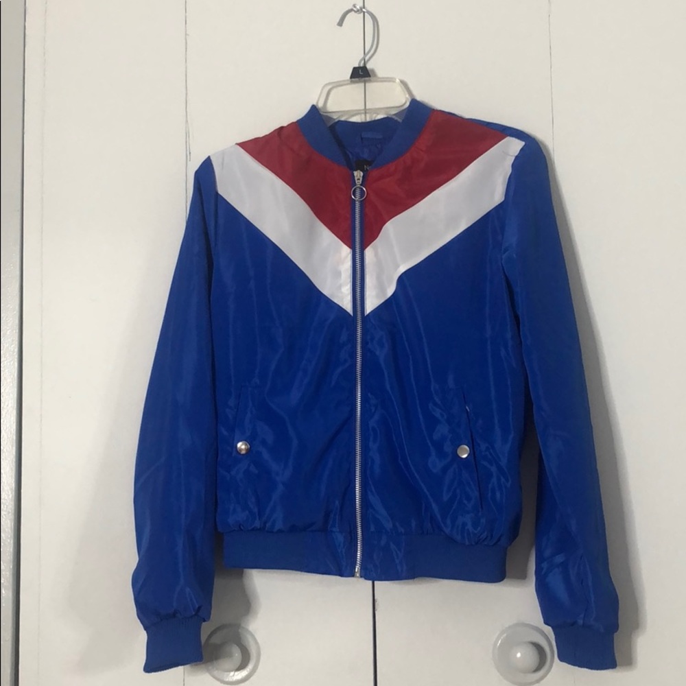 Zip Front Satin Bomber Jacket | NEVER WORN |